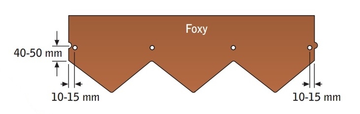 Место крепления битумной черепицы Foxy