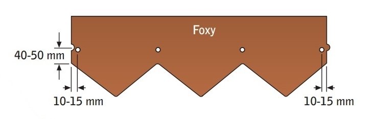Місце кріплення бітумної черепиці Foxy